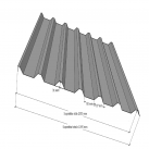 Tabla zincata cutata H31 - 0.7x1050x11000 mm 1